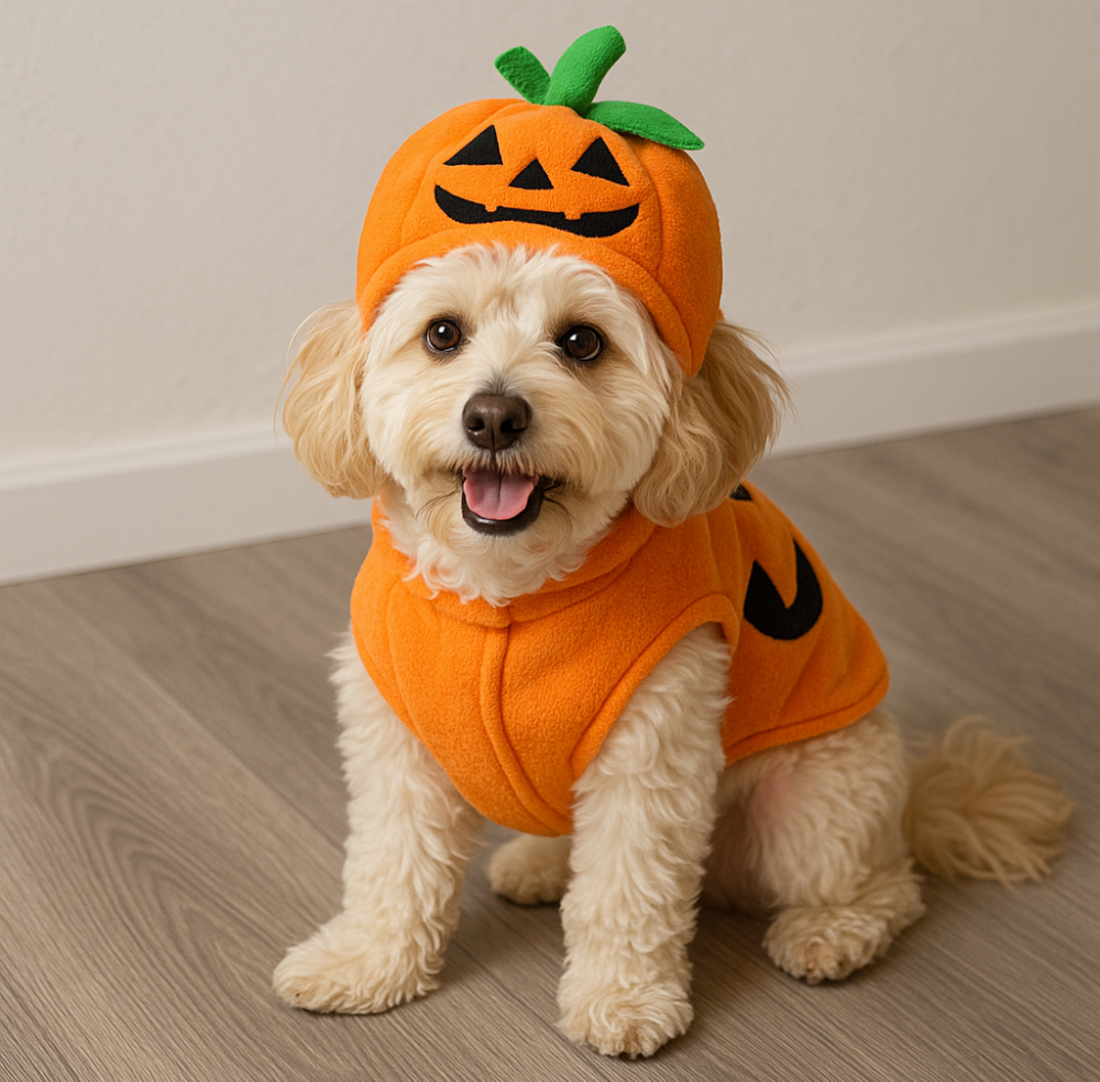 dog in halloween costume
